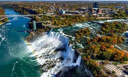 Aerial views of Niagara Falls State Park