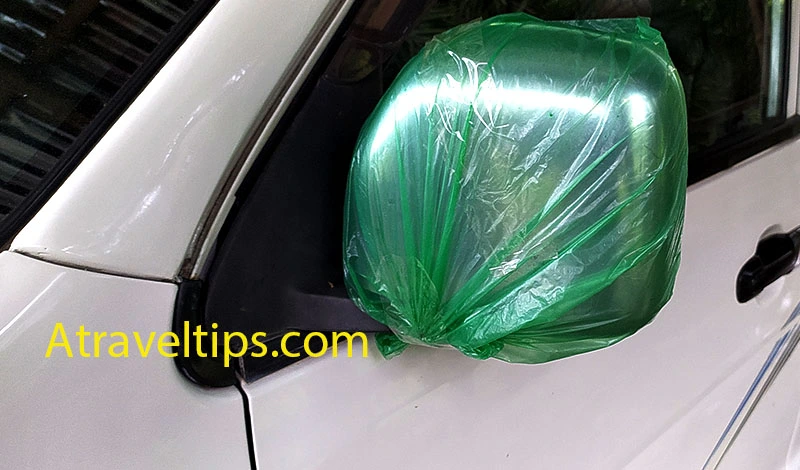 Why Plastic Bag On Car Mirror
